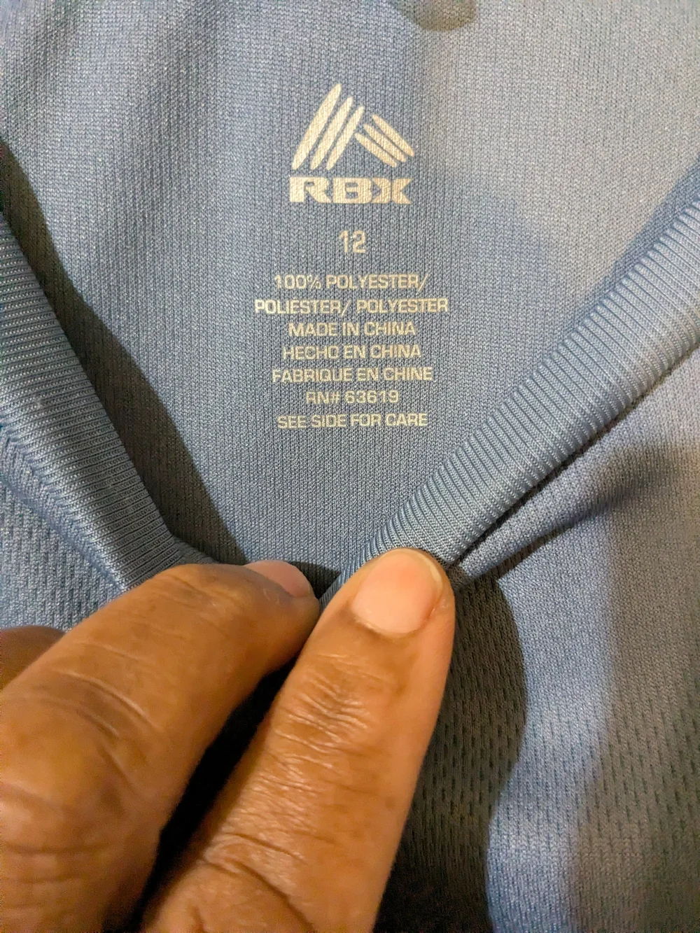 RBX Light Blue Short-Sleeve Athletic Tee with Reflective Accents